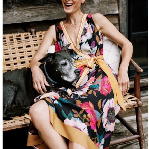 NWT New Anthropologie Maeve Botanica Midi Dress - Picture 4 of 5